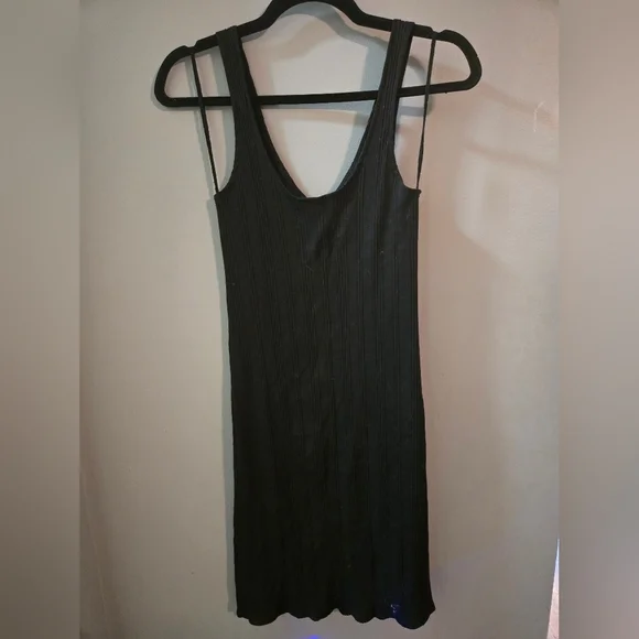 Small American Eagle Black Sleeveless Button Down Sheath Dress Y2k 90s Classic - Picture 5 of 5